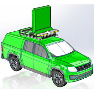 Подъемно-поворотное табло на Москвич