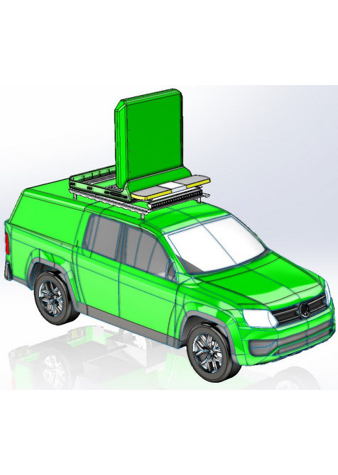 Подъемно-поворотное табло на Москвич