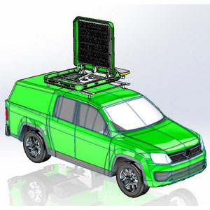 Подъемно-поворотное табло на Москвич